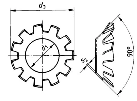 DIN 6797 V External Tooth Lock Washer