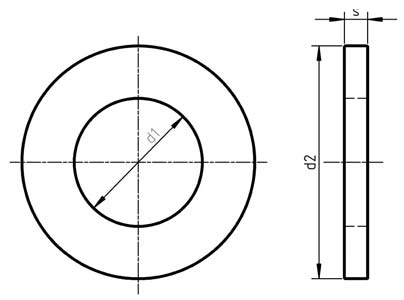 UNI 6593 Flat Washers